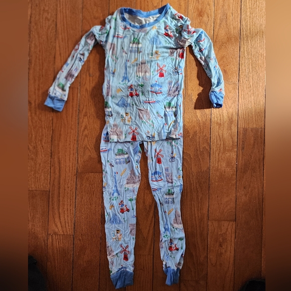 Little Sleepies Blue Trimmed Shirt - Picture 2 of 5